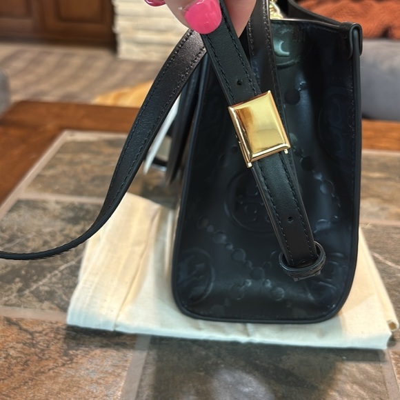 Tory Burch T Monogram Top-Handle Embossed Tote - EUC - Picture 6 of 7